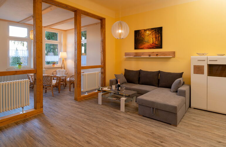 Wohnbereich in der FeWo Büchig Friedrichroda
