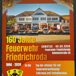 Plakat 160 Jahre Feuerwehrfest Friedrichroda