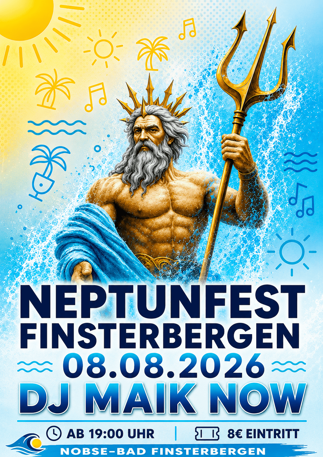 Plakat Neptunfest Finsterbergen