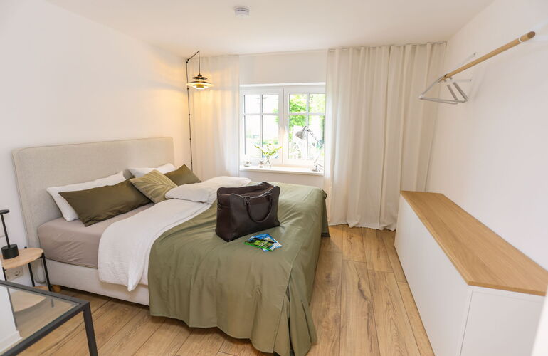 Schlafzimmer im Waldgold Chalet Friedrichroda