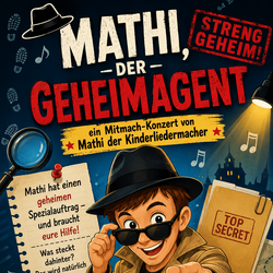Plakat Mitmachkonzert "Mathi, der Geheimagent"