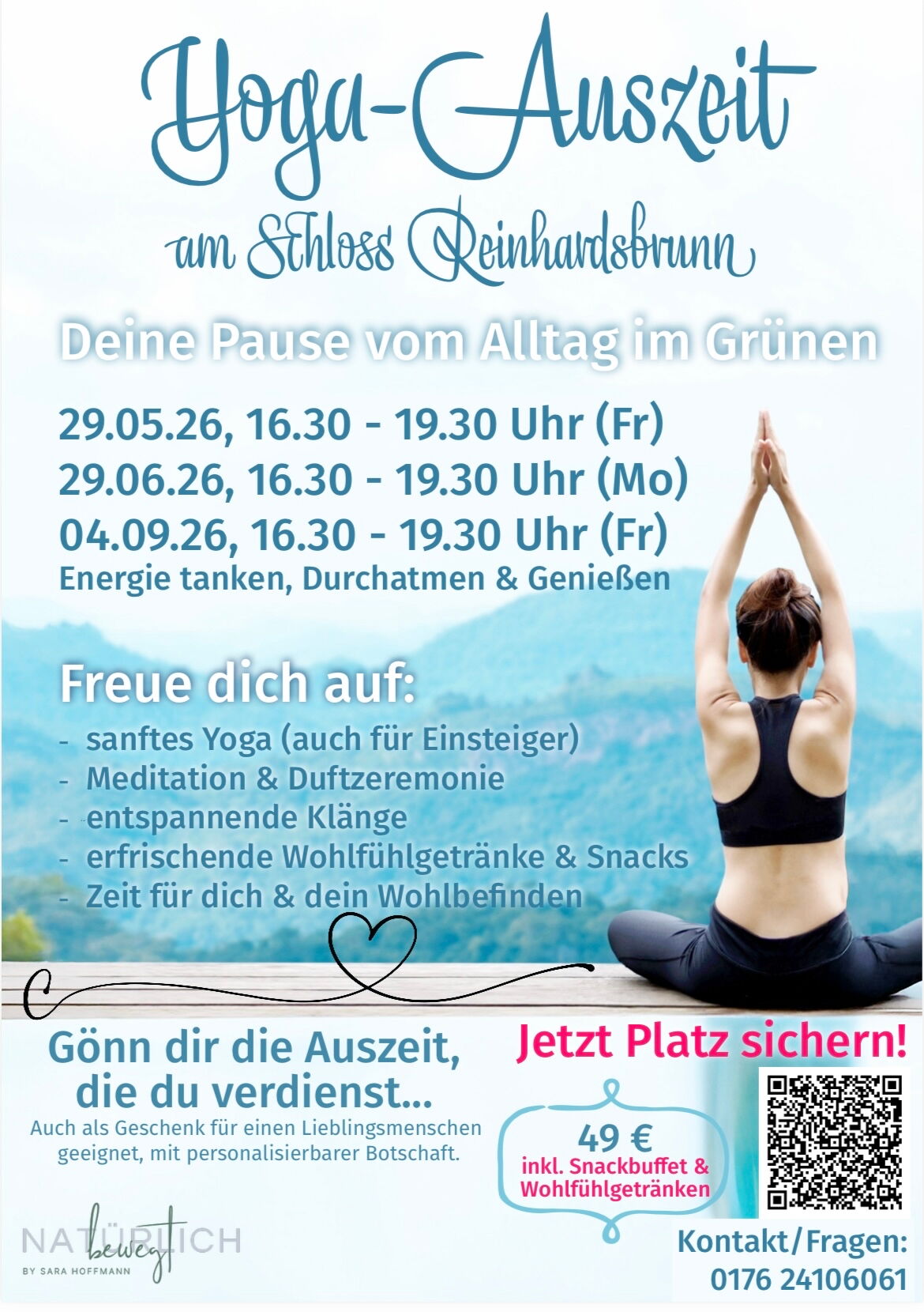 Plakat Yoga Auszeit am Schloss Reinhardsbrunn