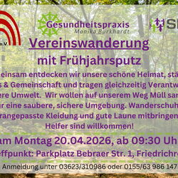 Vereinswanderung mit Frühjahrsputz