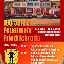 Plakat _ 160 Jahre FFw Friedrichroda