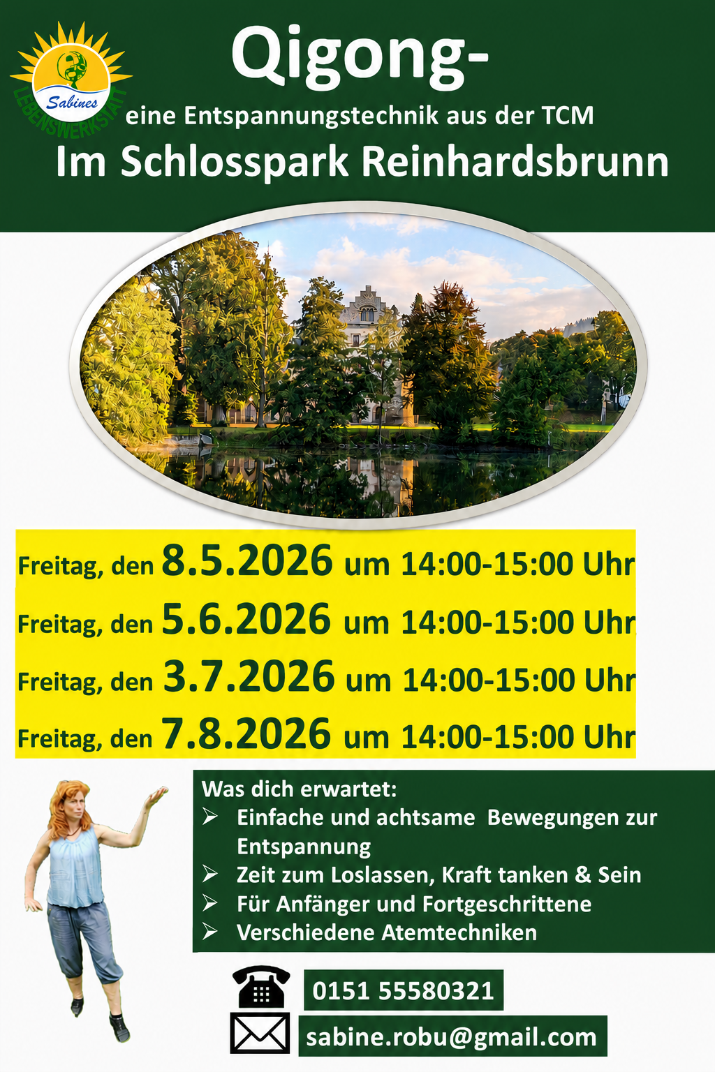 Flyer Qigong Schlosspark Reinhardsbrunn