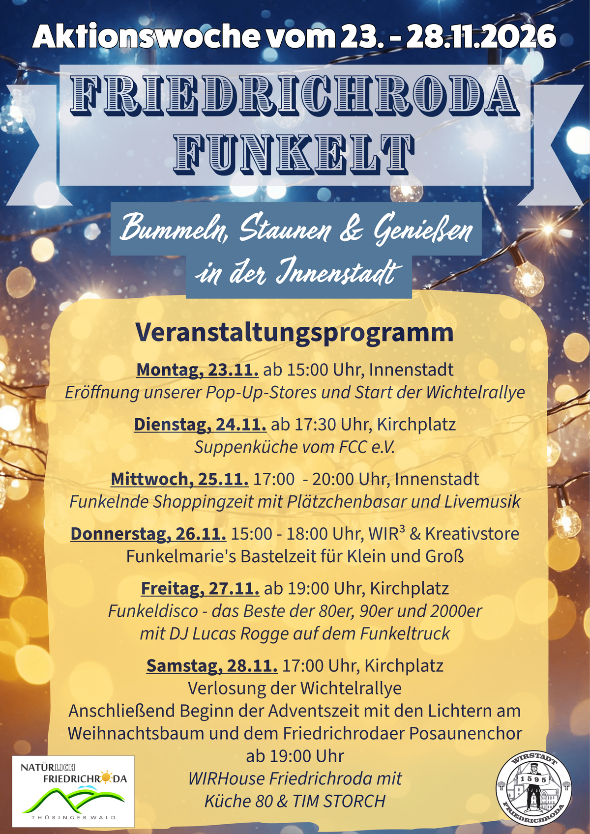 Plakat Programm Funkelwoche