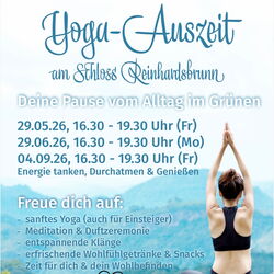 Plakat Yoga Auszeit am Schloss Reinhardsbrunn