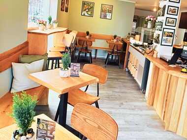 Blick ins gemütliche Bistro Fräulein Frisch in Friedrichroda