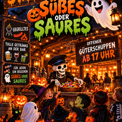 Plakat Halloween WOMO Bahnhof