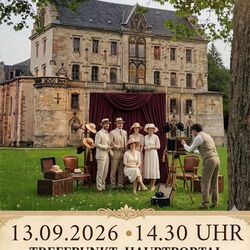 Plakat Sonderführung und Hut-Fotoaktion im Schlosspark