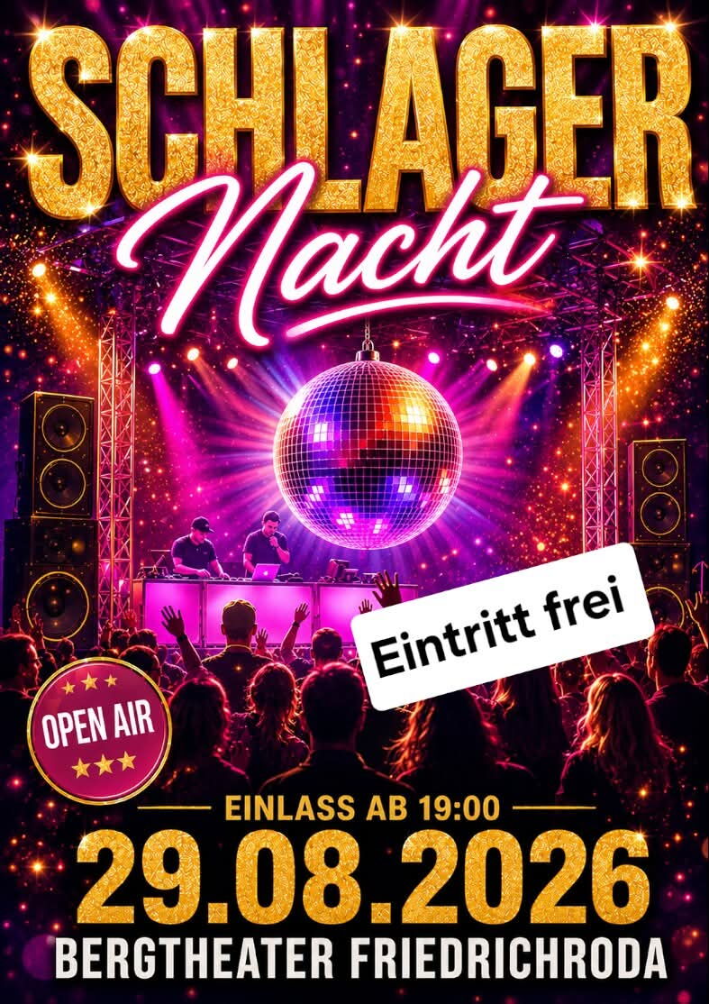 Plakat Schlagernacht im Bergtheater