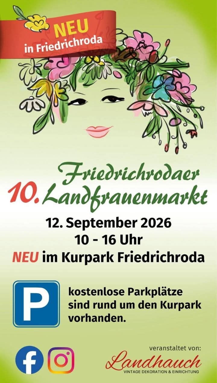 Plakat Landfrauenmakrt im Kurpark