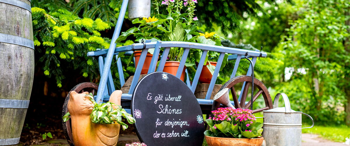 Garten-Details im Gästehaus Langenhan