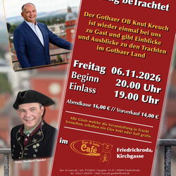 Plakat Lesung Das Gothaer Land richtig beTrachet Kurcafé