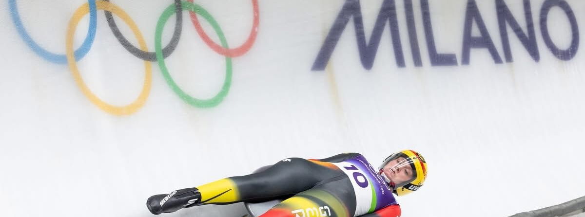 Rennrodler Max Langenhan im Eiskanal Olympia Cortina 2026