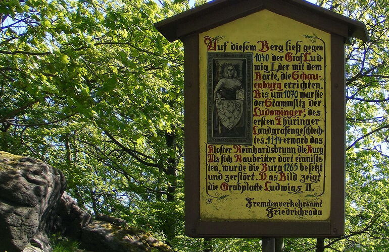 Eine Tafel zur Geschichte der Schauenburg