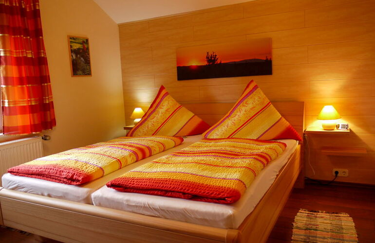 Schlafzimmer in der FeWo Abigail Friedrichroda