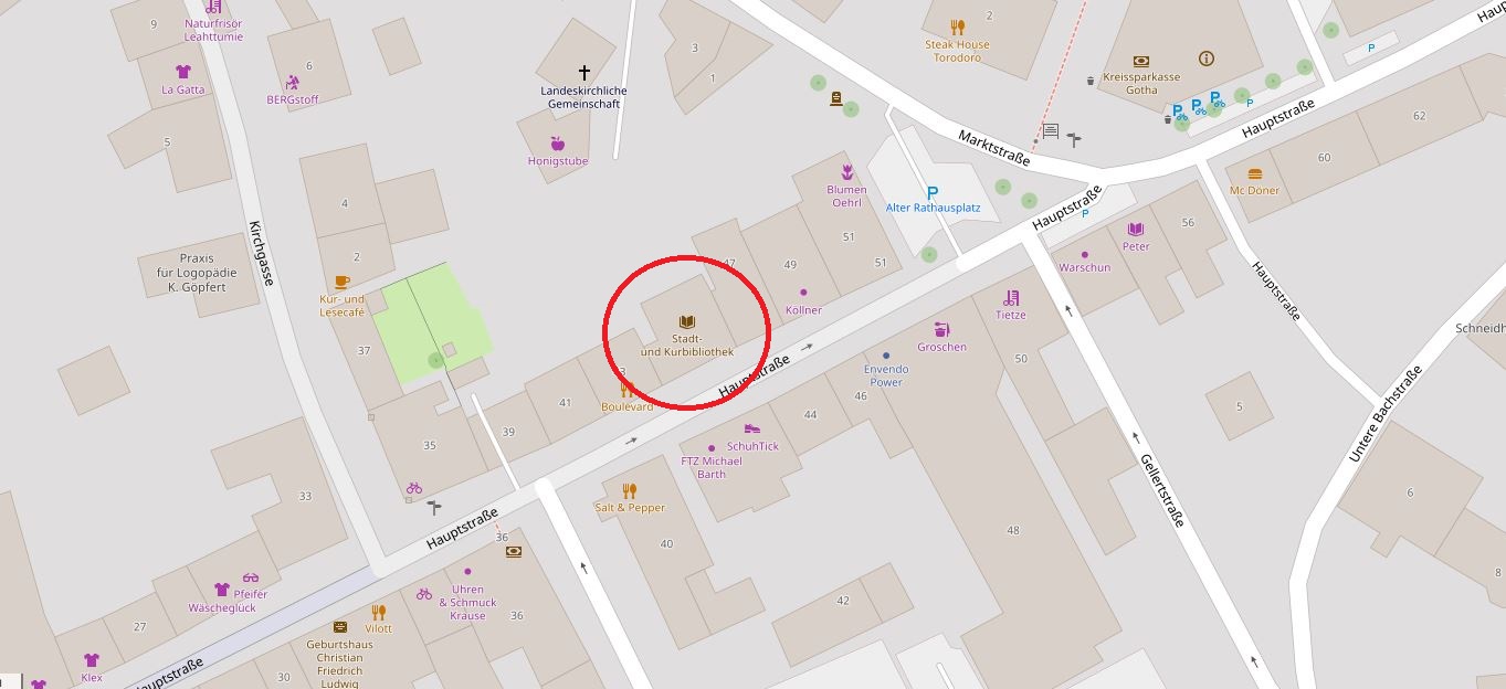 Kartenausschnitt Hauptstraße 45