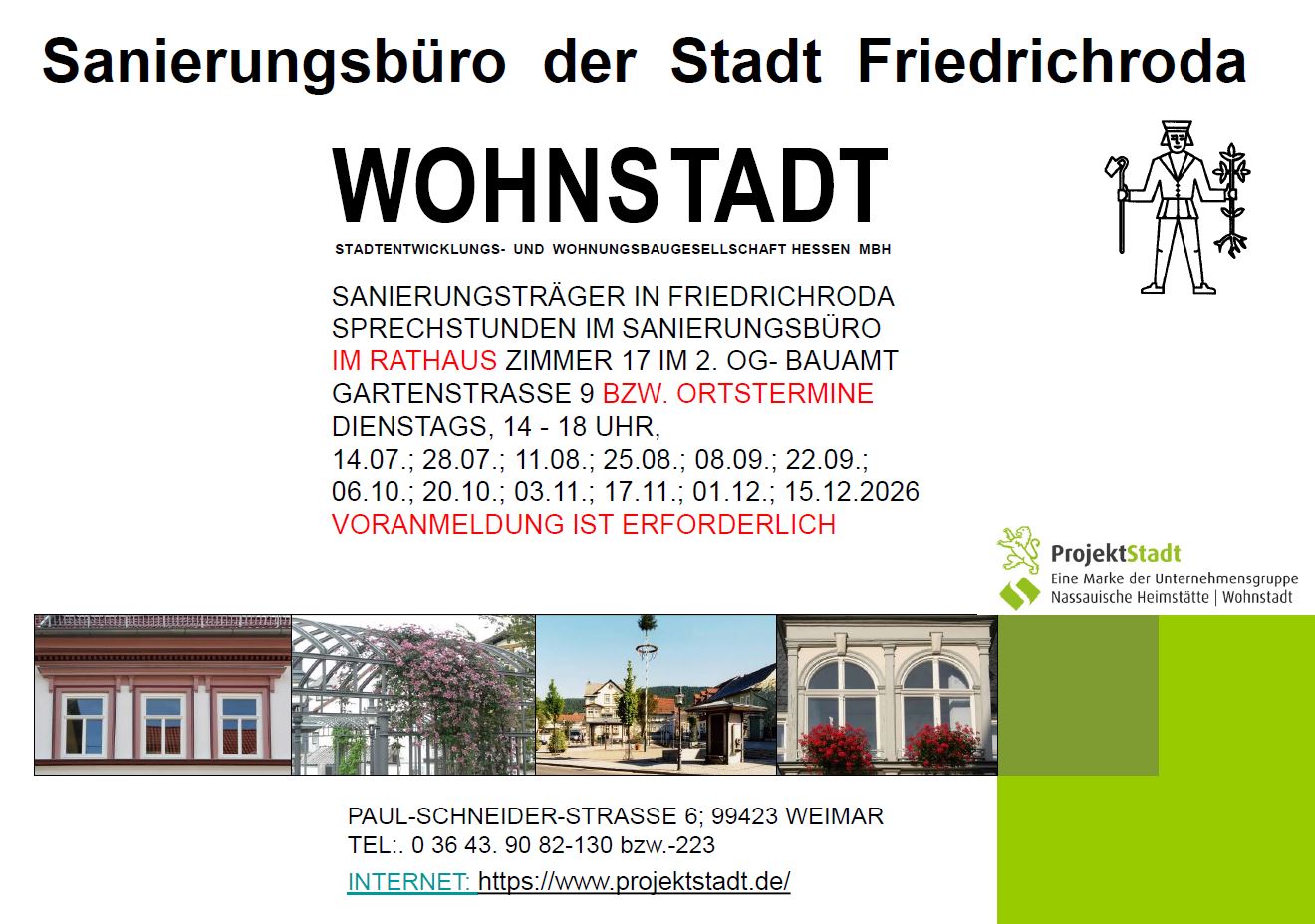 Sanierungsbüro Termine