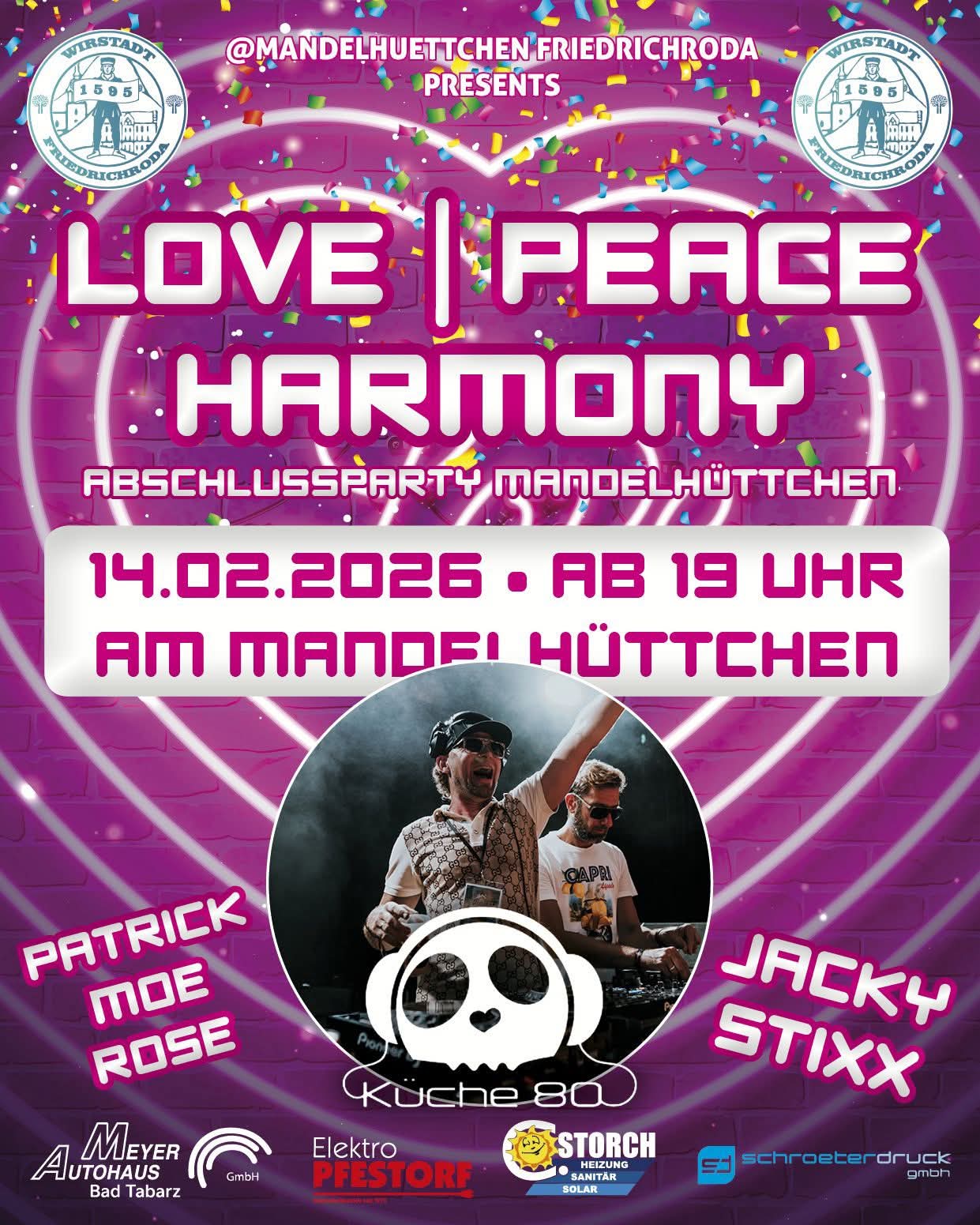 Konzert am Mandelhüttchen mit Küche 80